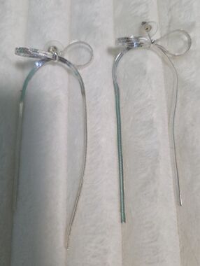 Silver Bow Earrings